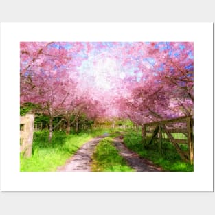 Cherry Blossom Lane Posters and Art